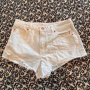 Garage White Jean Shorts